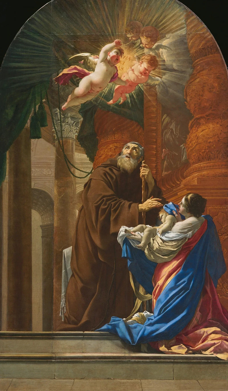 Święty Franciszek z Paule wskrzeszający dziecko swojej siostry - Simon Vouet