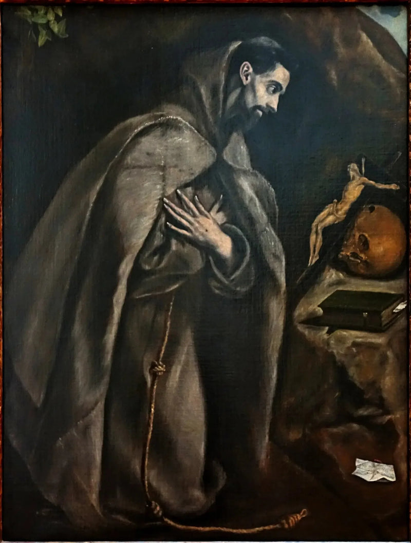 Święty Franciszek w modlitwie przed krucyfiksem - El Greco