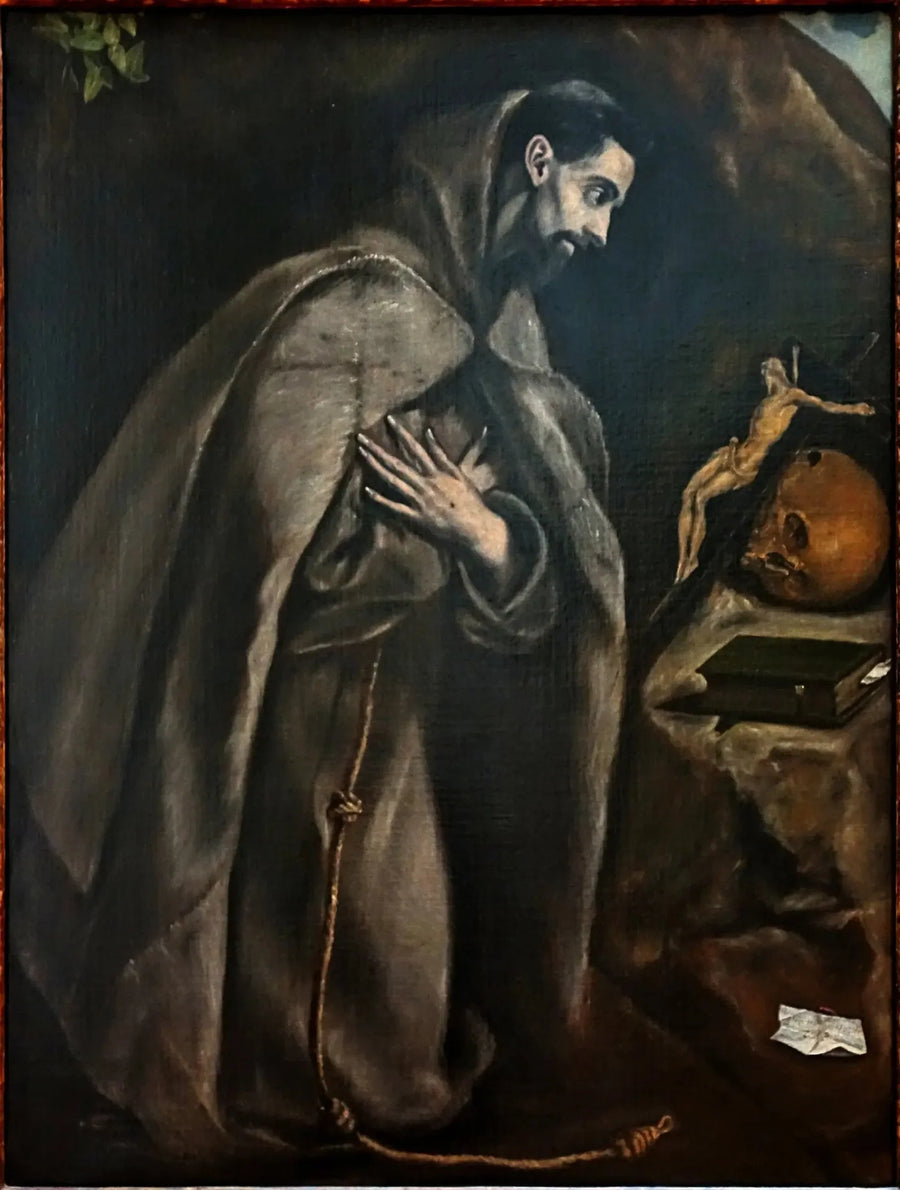 Święty Franciszek w modlitwie przed krucyfiksem - El Greco