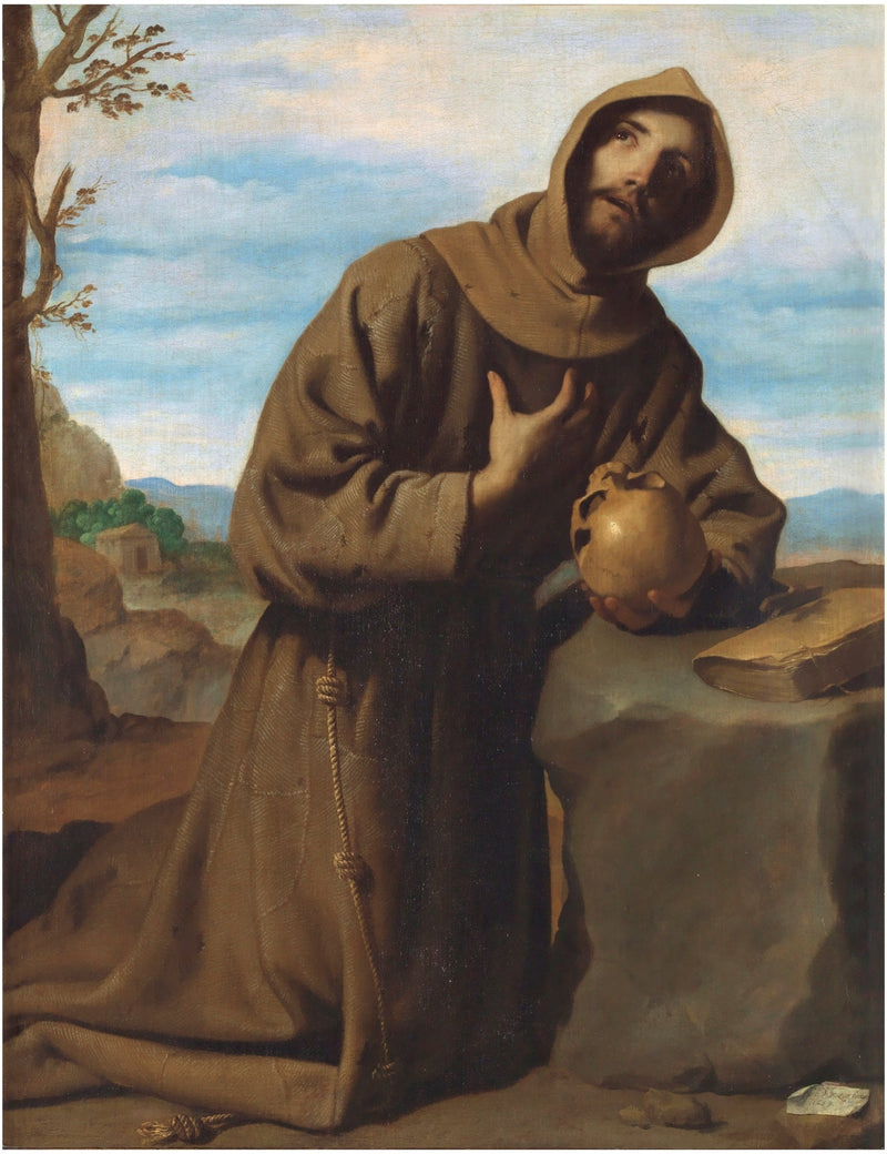 Święty Franciszek w modlitwie - Francisco de Zurbarán