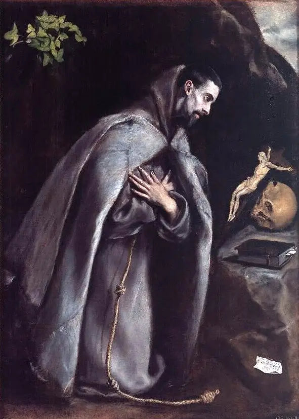 Święty Franciszek medytujący na kolanach - El Greco