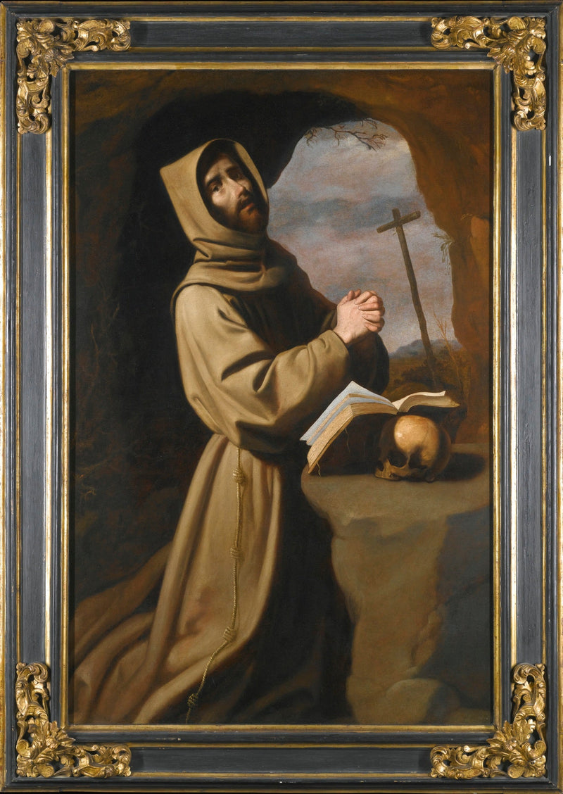 Święty Franciszek modlący się w jaskini - Francisco de Zurbarán