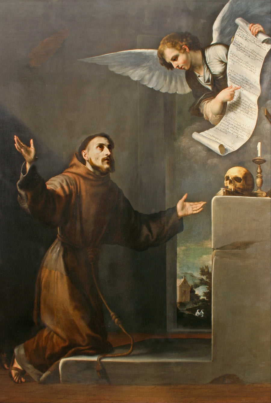 Święty Franciszek otrzymuje siedem przywilejów Anioła - Jusepe de Ribera