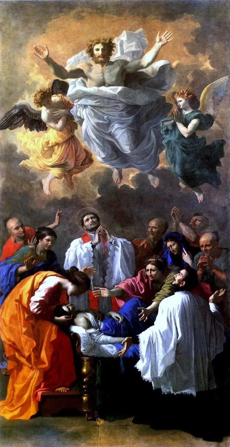 Święty Franciszek Ksawery przywracający do życia córkę mieszkańca Cangoximy, w Japonii - Nicolas Poussin