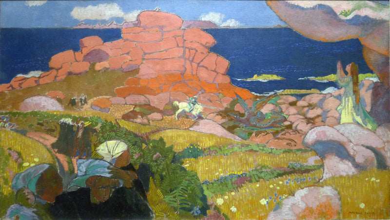Święty Jerzy na czerwonych skałach - Maurice Denis