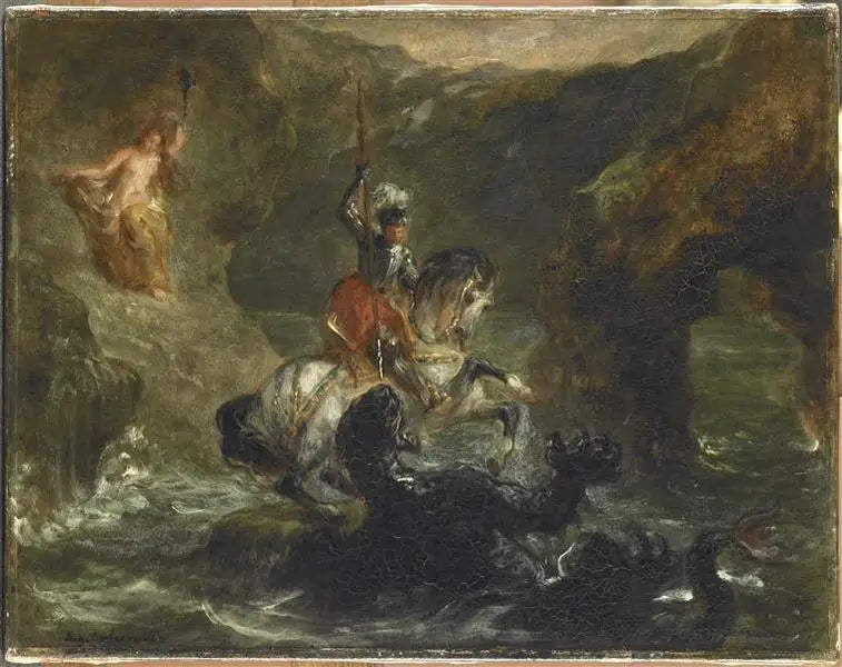 Święty Jerzy walczący ze smokiem - Eugène Delacroix