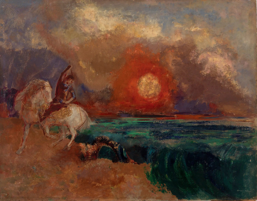 Święty Jerzy i smok (Święty Jerzy i smok) - Odilon Redon