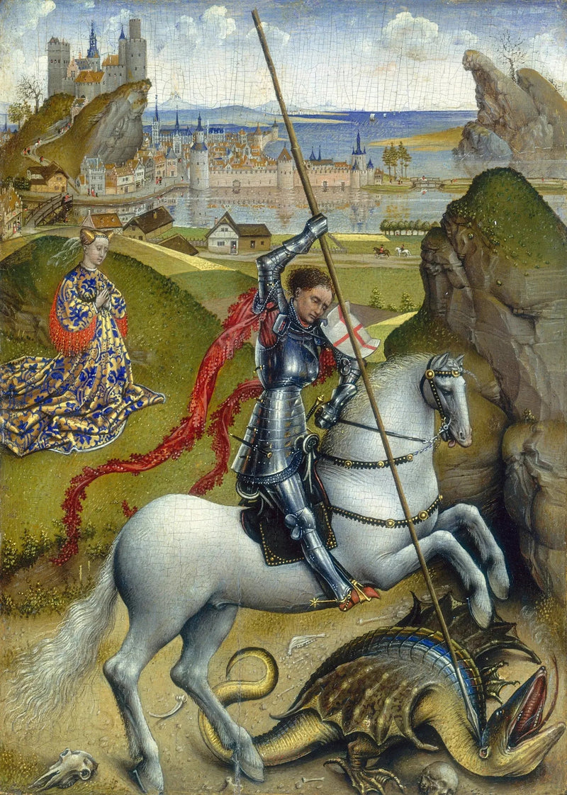 Święty Jerzy pokonujący smoka - Rogier van der Weyden