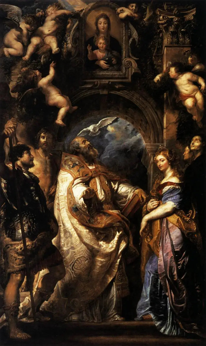 Święty Grzegorz Wielki z świętymi - Peter Paul Rubens