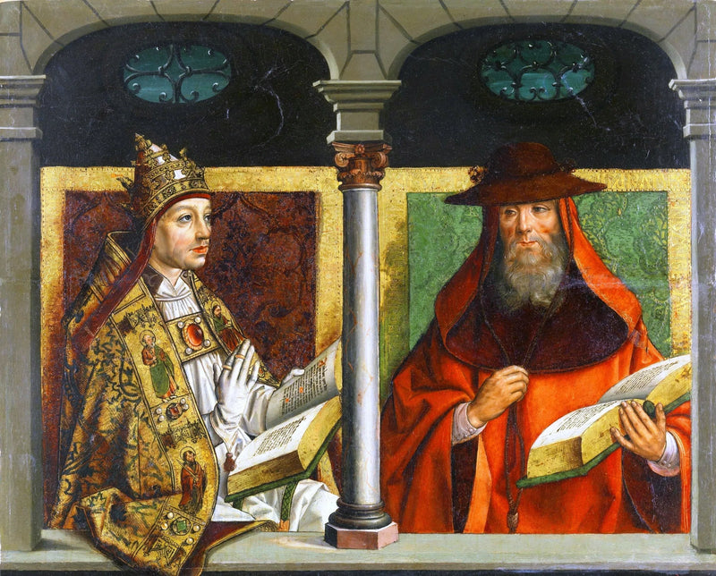 Święty Grzegorz Wielki i Święty Hieronim - Pedro Berruguete