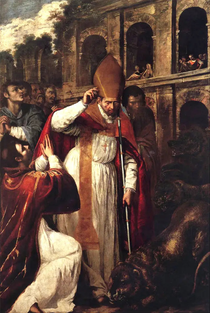 Święty Jan Chryzostom w amfiteatrze w Puteoli - Artemisia Gentileschi