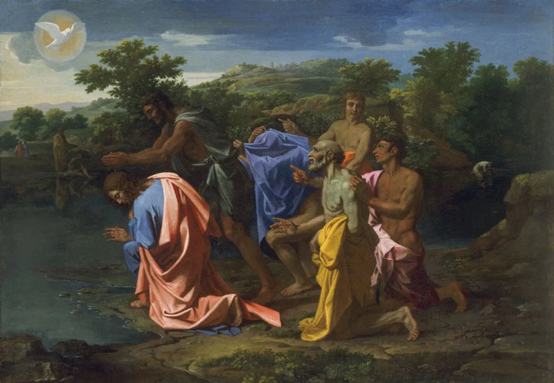 Święty Jan chrzczący Chrystusa - Nicolas Poussin
