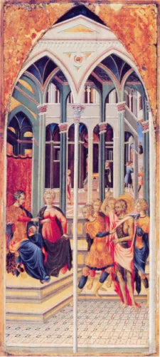 Święty Jan Chrzciciel oskarżający Heroda - Giovanni di Paolo