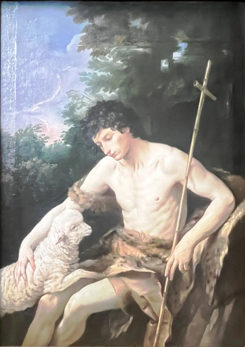 Święty Jan Chrzciciel głaszczący bez skazy jagnię - Guido Reni