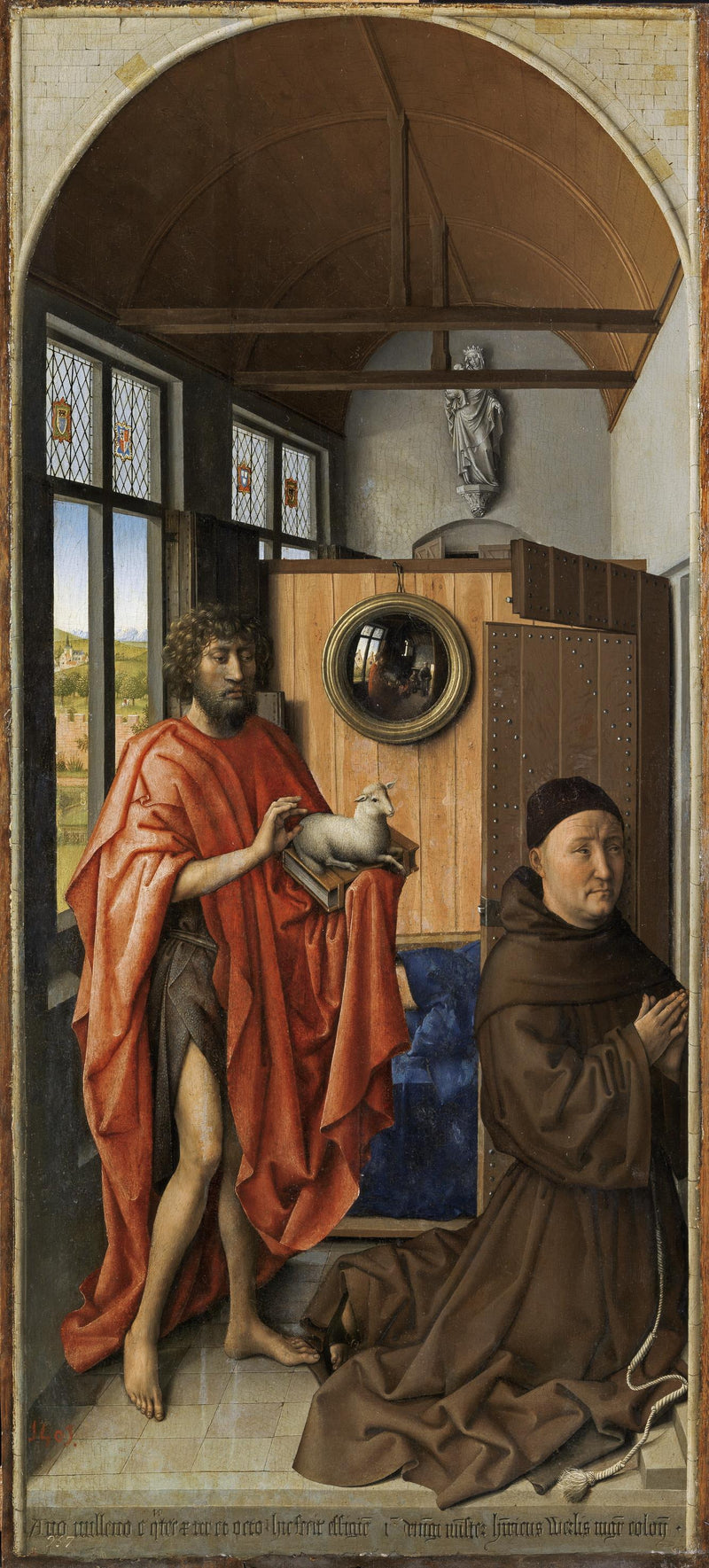 Święty Jan Chrzciciel i franciszkański mistrz Henri z Werl - Robert Campin