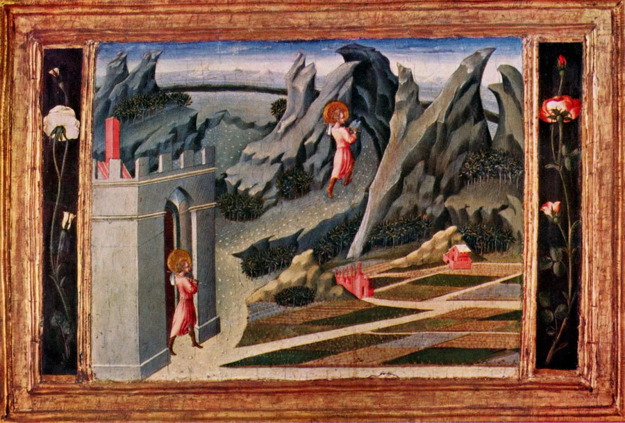 Święty Jan Chrzciciel wycofuje się na pustynię - Giovanni di Paolo