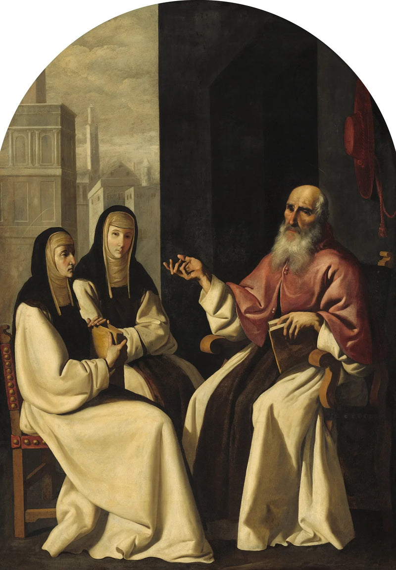 Święty Hieronim z świętą Paułą i świętą Eustochią - Francisco de Zurbarán