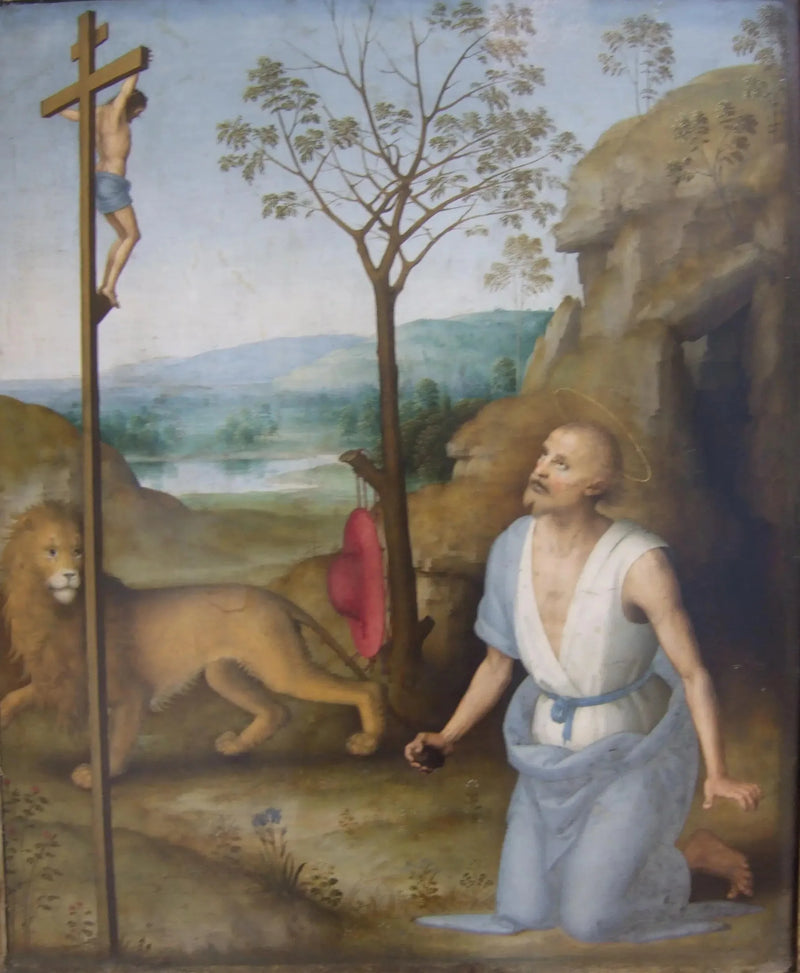 Święty Hieronim na pustyni - Pietro Perugino
