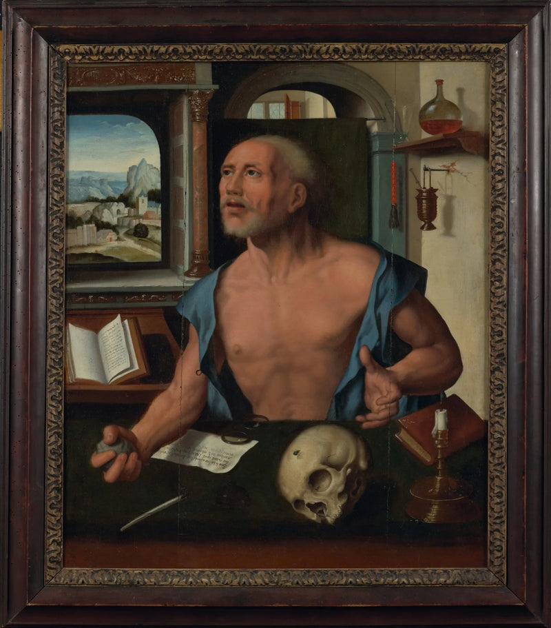 Święty Jerzy w swojej celi - Joos van Cleve