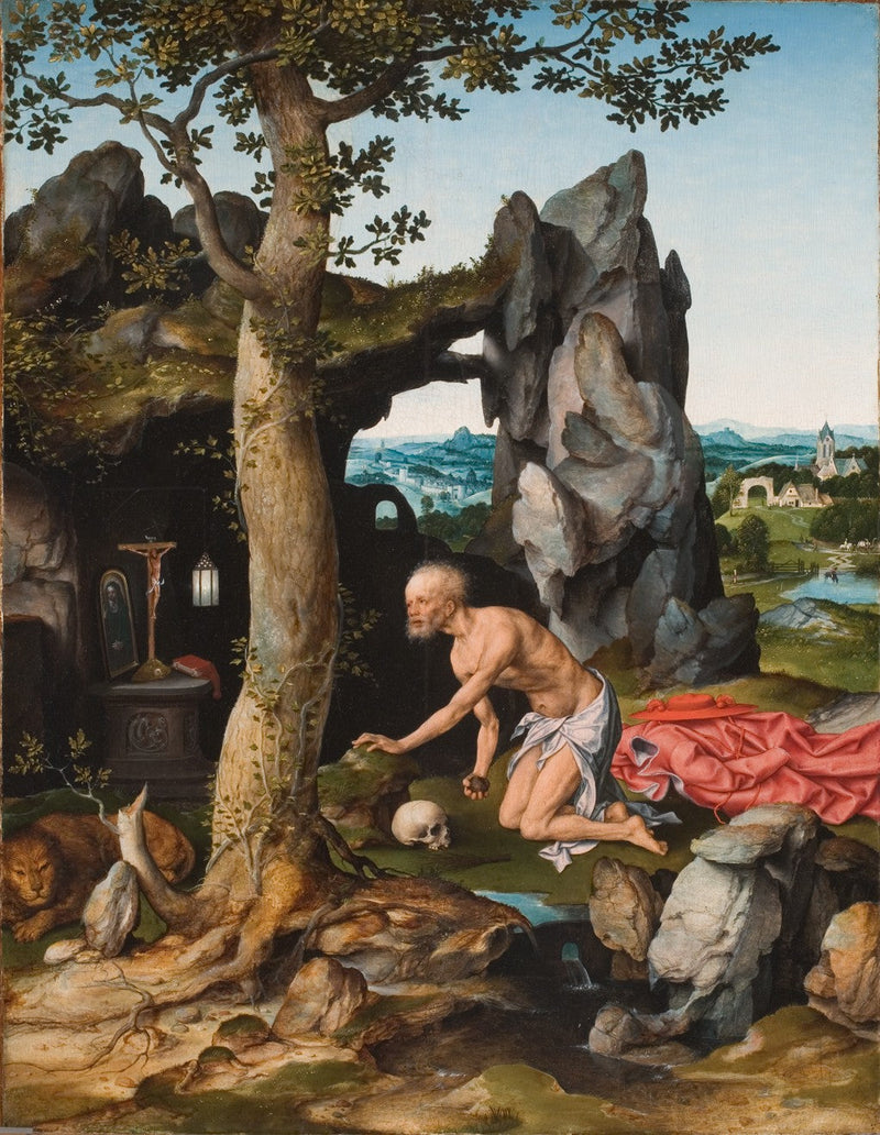 Święty Hieronim w pokucie na pustyni - Joos van Cleve