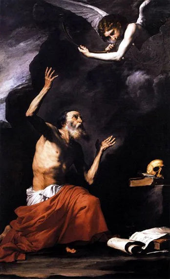 Święty Hieronim i Anioł Sądu Ostatecznego - Jusepe de Ribera