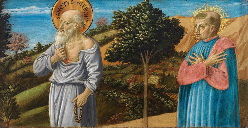 Święty Hieronim i błogosławiony Bartolo Buompedoni z San Giminiano - Benozzo Gozzoli