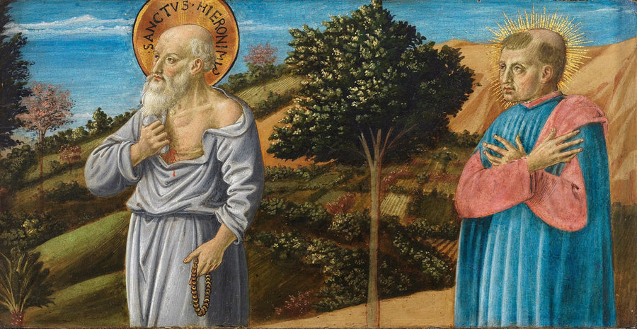 Święty Hieronim i błogosławiony Bartolo Buompedoni z San Giminiano - Benozzo Gozzoli
