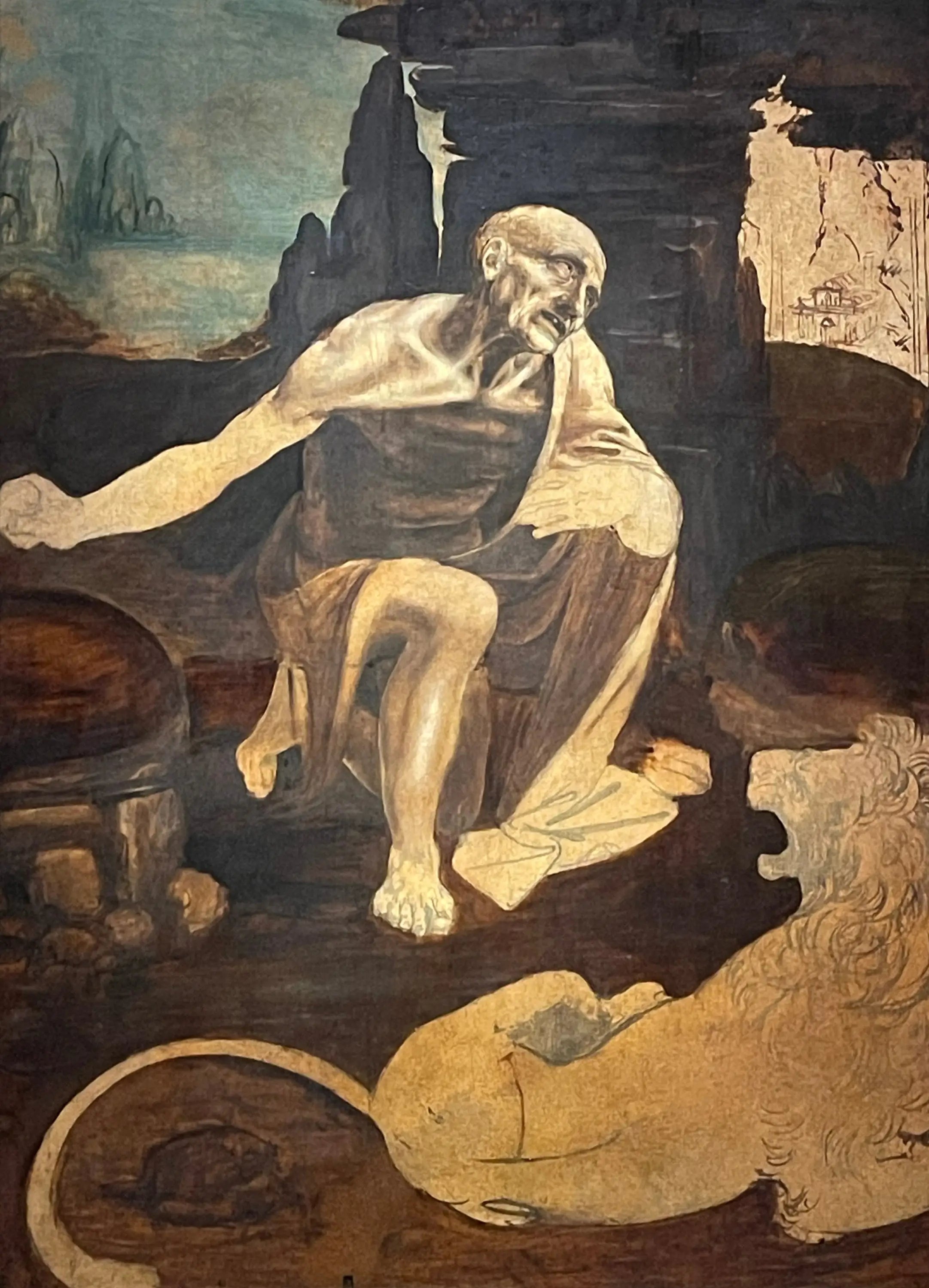 Reproduction du tableau « Saint Jérôme - Léonard de Vinci » par Alpha Reproduction en peinture à l’huile