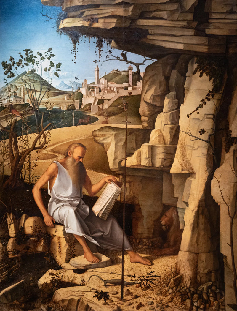 Święty Hieronim czytający na pustyni - Giovanni Bellini