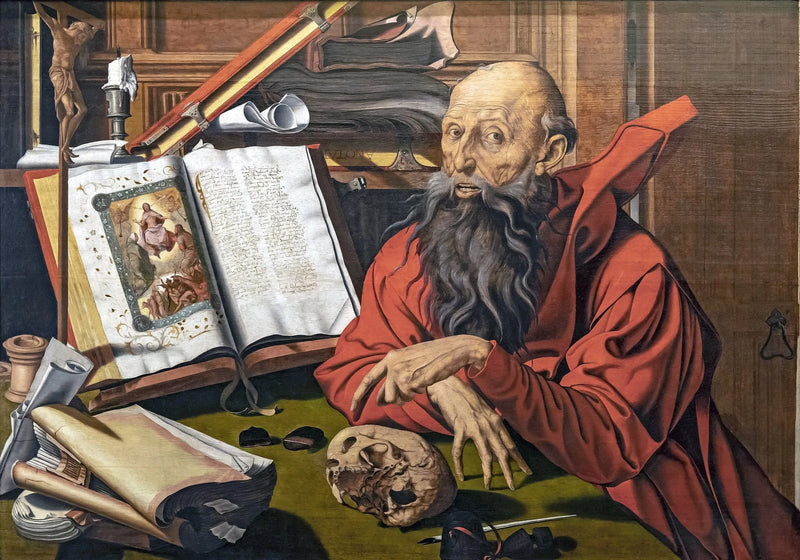 Święty Hieronim medytujący - Marinus van Reymerswale