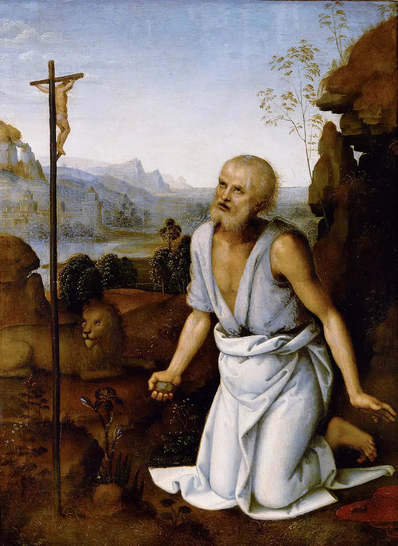 Święty Hieronim pokutnik - Pietro Perugino