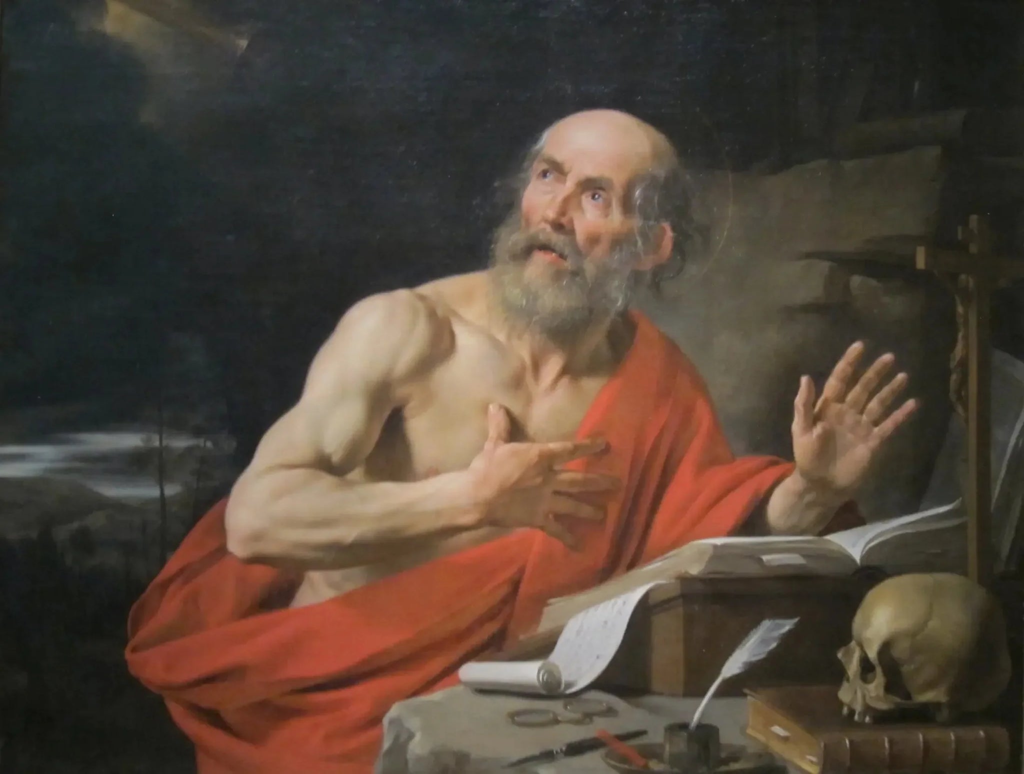 Saint Jérôme - Philippe de Champaigne image 1 tableau peint à l’huile sur toile