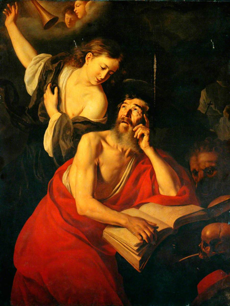 Święty Hieronim odwiedzany przez anioły - Jusepe de Ribera