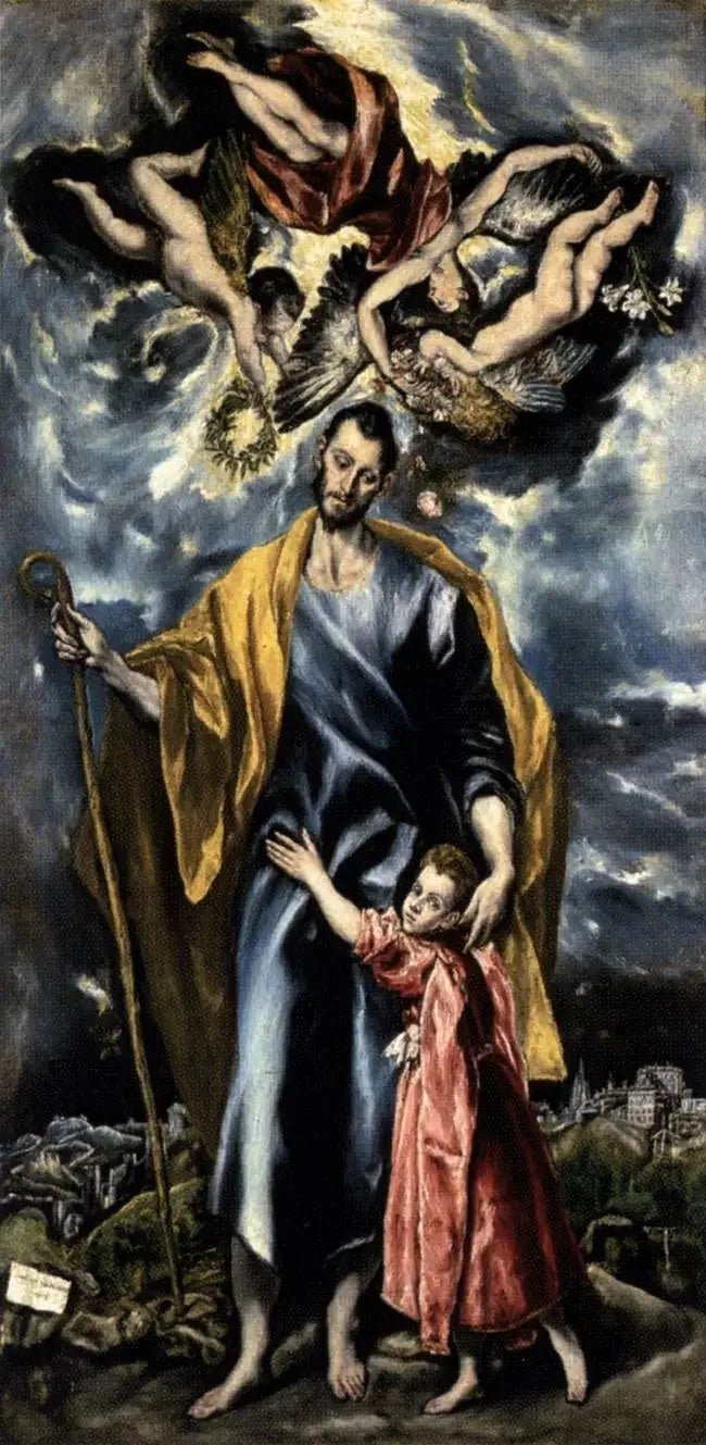 Święty Józef i Dzieciątko Jezus (Kaplica Świętego Józefa) - El Greco