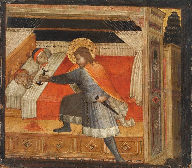 Saint Julien zabijający swoich rodziców - Agnolo Gaddi