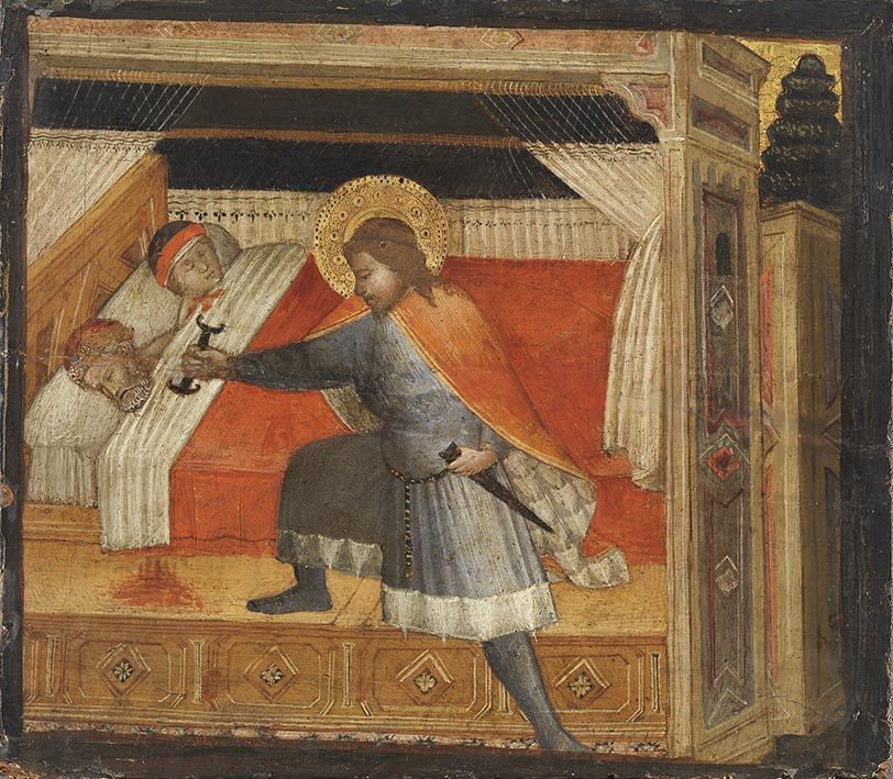 Saint Julien zabijający swoich rodziców - Agnolo Gaddi