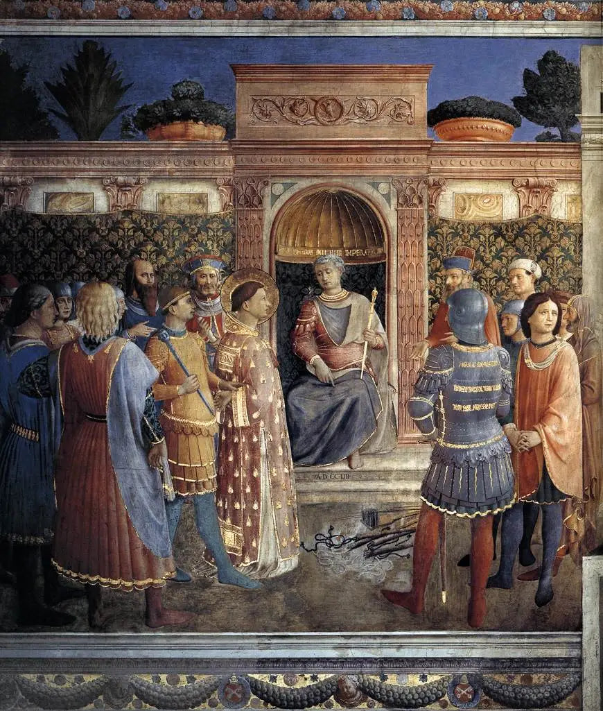 Saint Laurent przed Valerianem - Fra Angelico