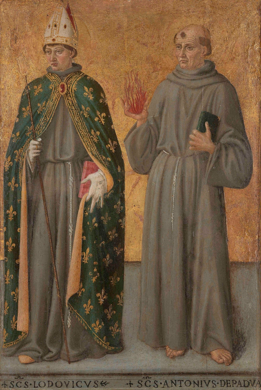Święty Ludwik z Tuluzy i Święty Antoni z Padwy - Cosimo Rosselli