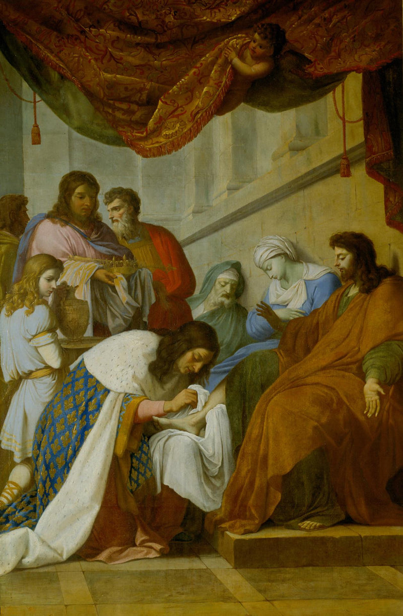 Święty Louis opiekujący się chorymi - Eustache Le Sueur