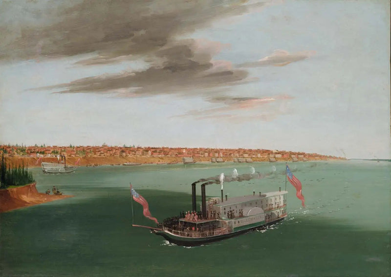 Saint-Louis widziane z rzeki poniżej - George Catlin