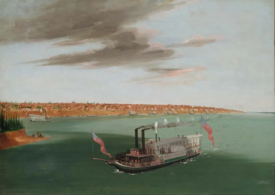 Saint-Louis widziane z rzeki poniżej - George Catlin
