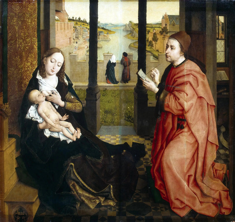 Święty Łukasz rysujący Maryję - Rogier van der Weyden