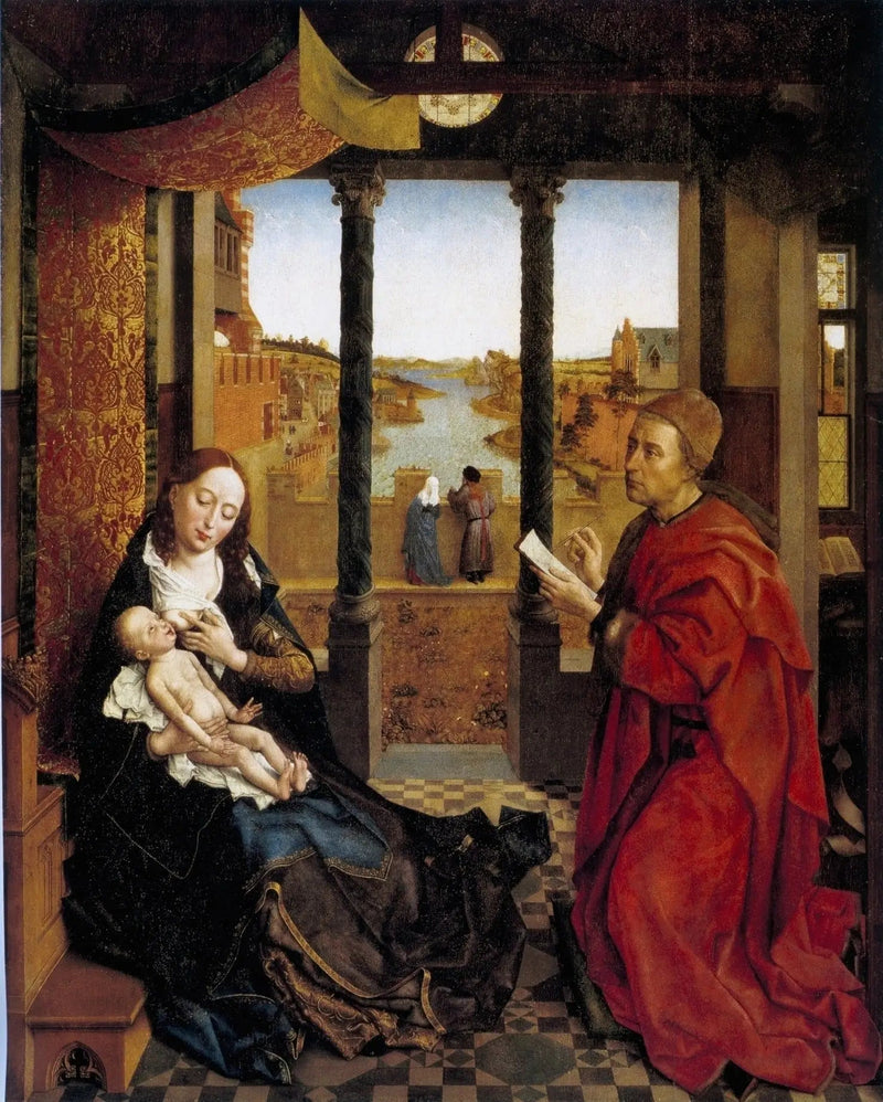 Święty Łukasz rysujący Maryję - Rogier van der Weyden