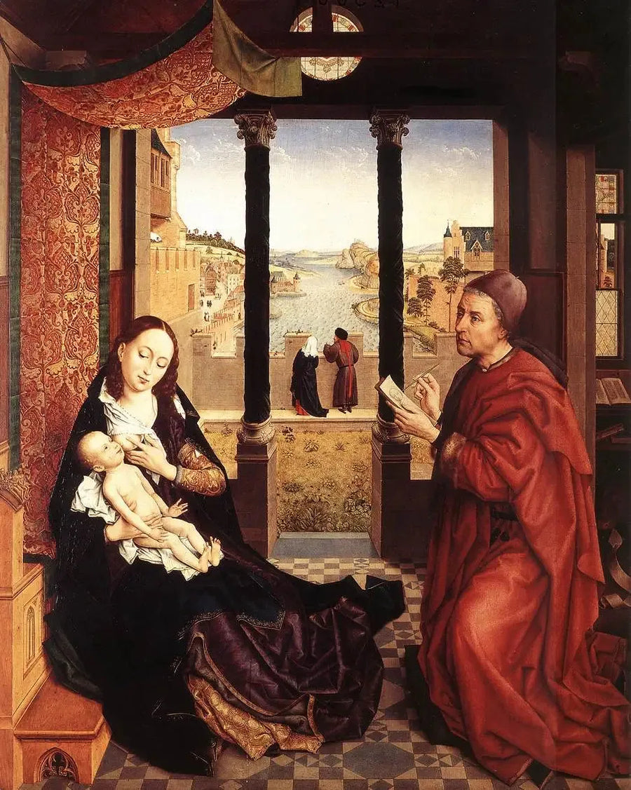 Święty Łukasz rysujący portret Madonny - Rogier van der Weyden