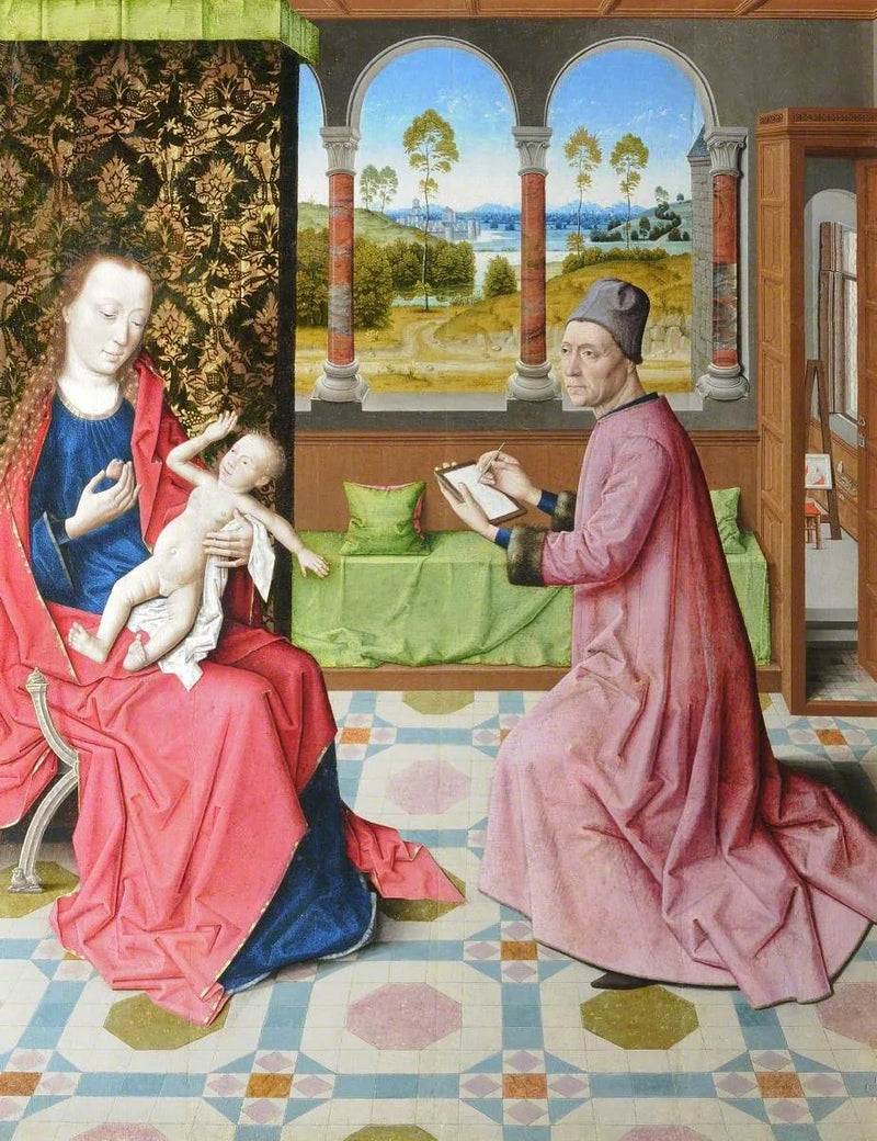 Święty Łukasz przedstawiający Maryję - Dirk Bouts