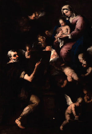 Święty Łukasz maluje Maryję - Luca Giordano