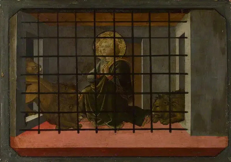 Święta Mamas w więzieniu wrzucona do lwów - Fra Filippo Lippi