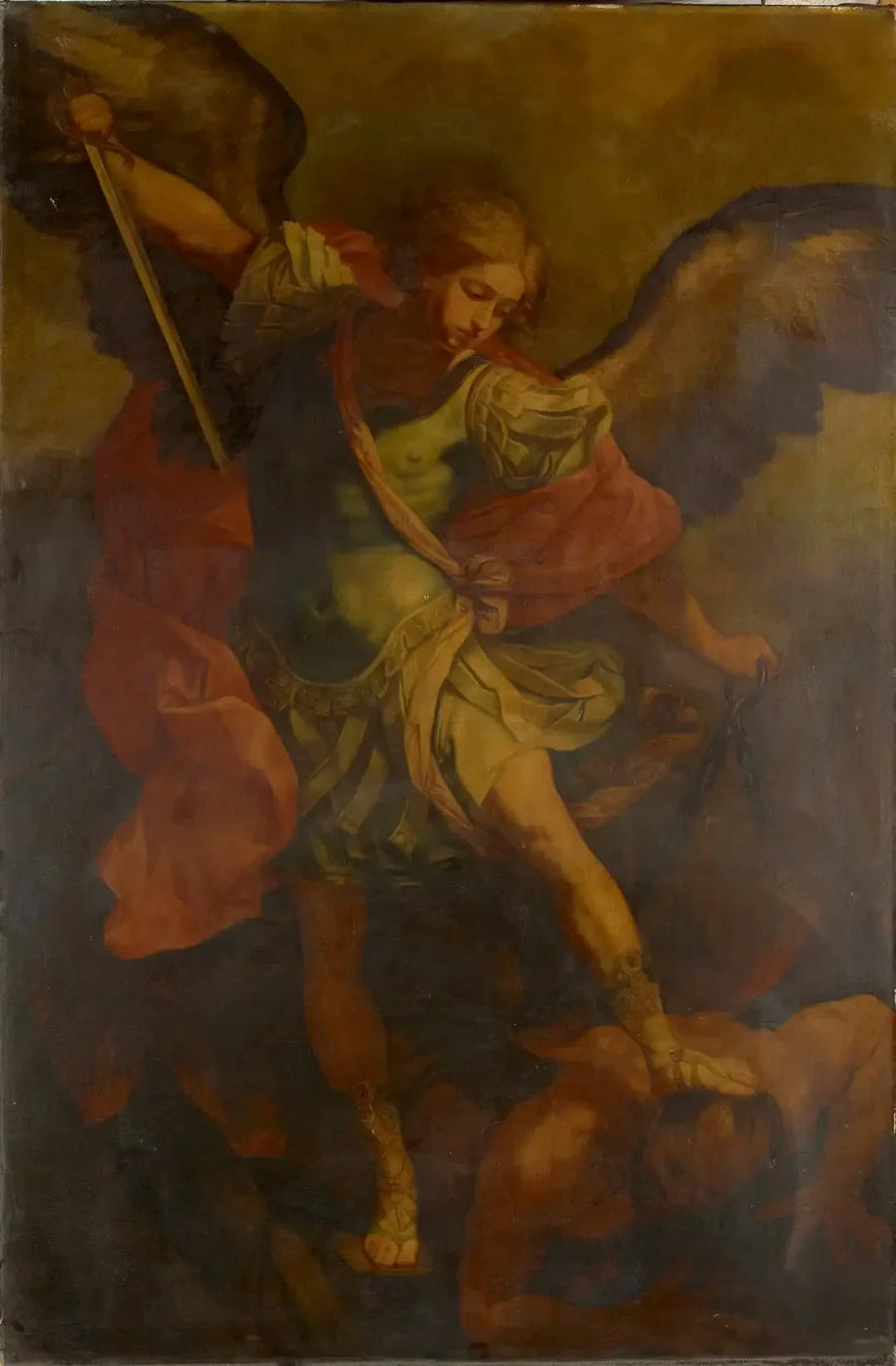 Archanioł Michał pokonujący smoka - Joshua Reynolds