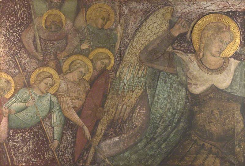 Święty Michał i inni aniołowie - Spinello Aretino