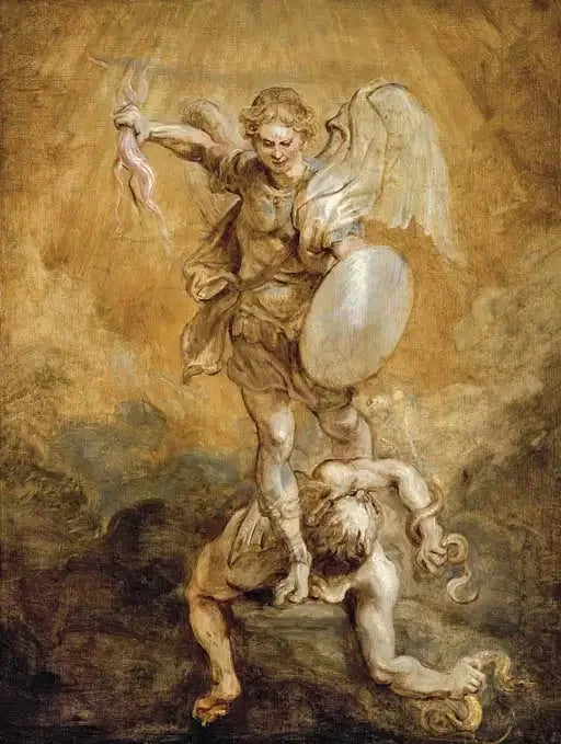 Święty Michał pokonujący Lucyfera - Peter Paul Rubens